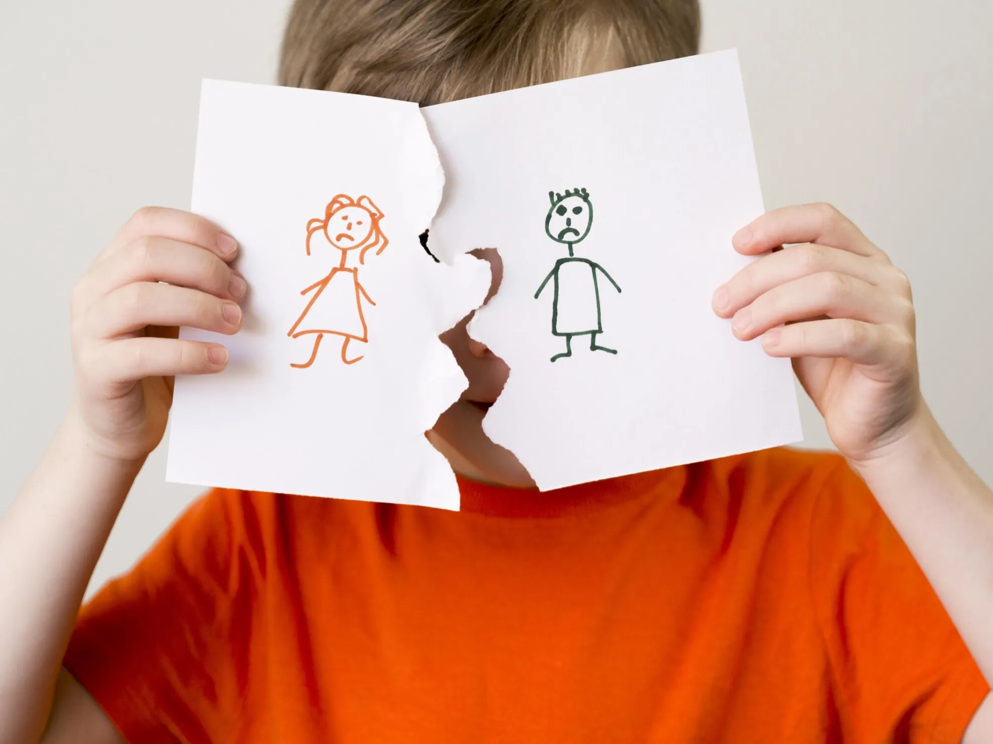 Kid with separated family draw